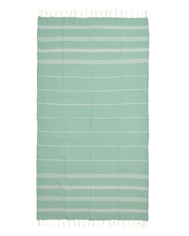 Πετσέτα Θαλάσσης Pestemal Βαμβακερή Πράσινη-Λευκή 90x180εκ. ble 5-46-509-0027