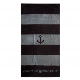 Πετσέτα Θαλάσσης Βαμβακερή 90x170εκ. Essential 3789 Γκρι Ανοιχτό-Γκρι Σκούρο Greenwich Polo Club