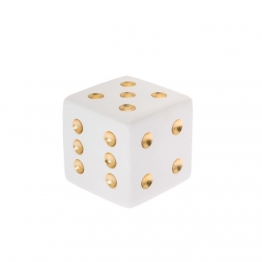 Διακοσμητικό Επιτραπέζιο Ζάρι Polyresin Λευκό-Χρυσό iliadis 10x10εκ. 84570