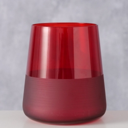 Ποτήρι Νερού Γυάλινο Κόκκινο Διάφανο & Ματ Crimson 8,9x10εκ. MSA 20-25-878