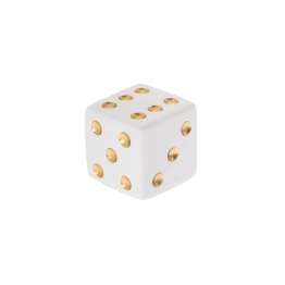Διακοσμητικό Επιτραπέζιο Ζάρι Polyresin Λευκό-Χρυσό iliadis 7x7εκ. 84571