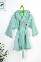 Μπουρνούζι Παιδικό Με Κουκούλα Βαμβακερό Deer 199 Mint Size 04 DimCol