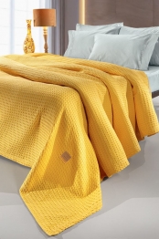 Κουβέρτα Βαμβακερή Υπέρδιπλη Vivid Yellow 230x260εκ. Guy Laroche