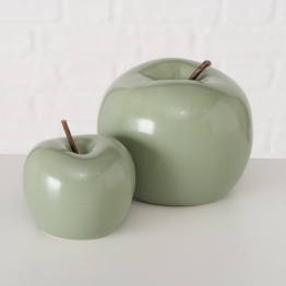 Διακοσμητικό Επιτραπέζιο Μήλο Σετ 2τμχ Κεραμικό-Πράσινο Υ7,5εκ.-10εκ. Milani MSA 20-23-912