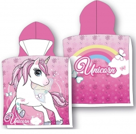 Πόντσο Παιδικό Microfiber 50x100εκ. Unicorn 24 Pink DimCol