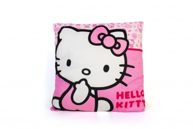 Διακοσμητικό Μαξιλάρι Velboa 38x38εκ. Sanrio Hello Kitty 304 Pink DimCol