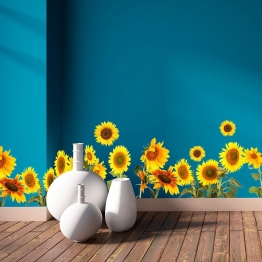 Αυτοκόλλητη Μπορντούρα Τοίχου Βινυλίου Sunflower 198x30εκ. ANGO 53001